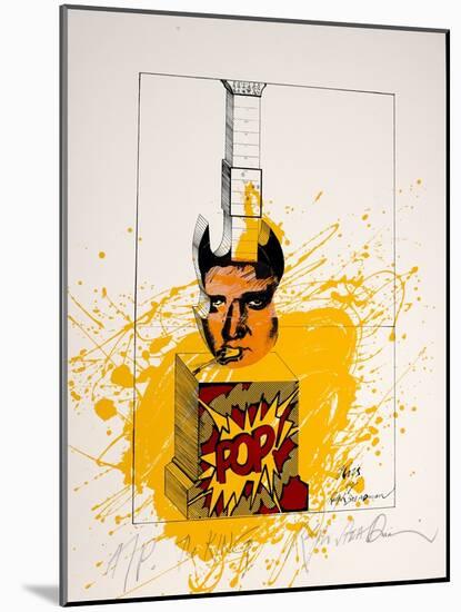 Music, Elvis (drawing)-Ralph Steadman-Mounted Giclee Print