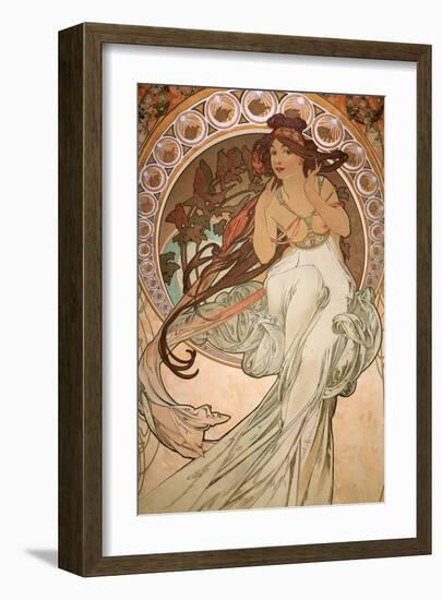 Music (from The Four Arts - Detail), 1898-Alphonse Mucha-Framed Art Print