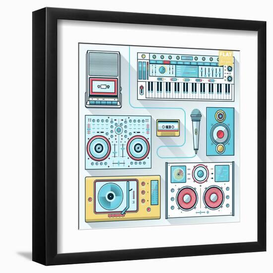 Music Gadgets & Instruments-karnoff-Framed Art Print