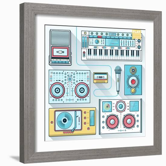 Music Gadgets & Instruments-karnoff-Framed Art Print