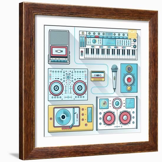 Music Gadgets & Instruments-karnoff-Framed Art Print