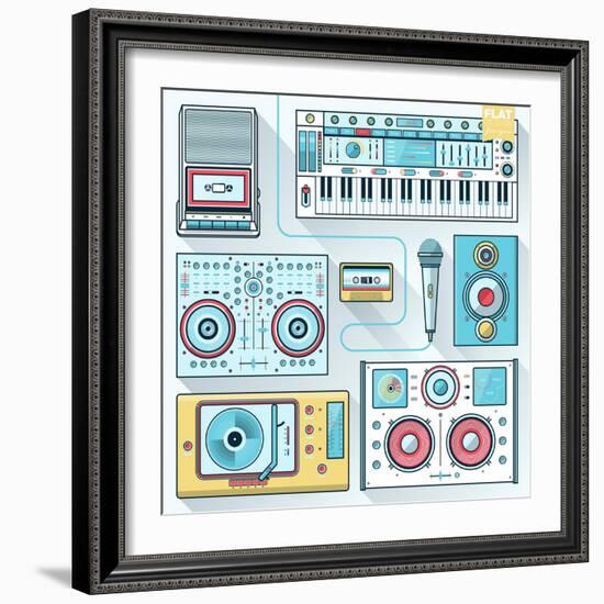 Music Gadgets & Instruments-karnoff-Framed Art Print