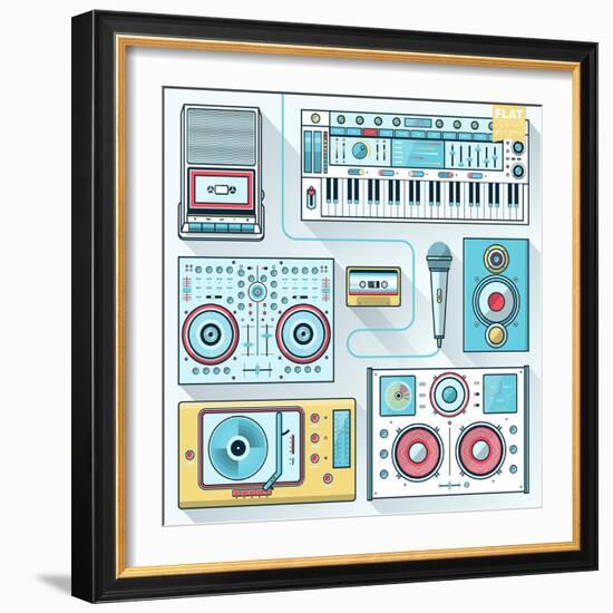 Music Gadgets & Instruments-karnoff-Framed Art Print