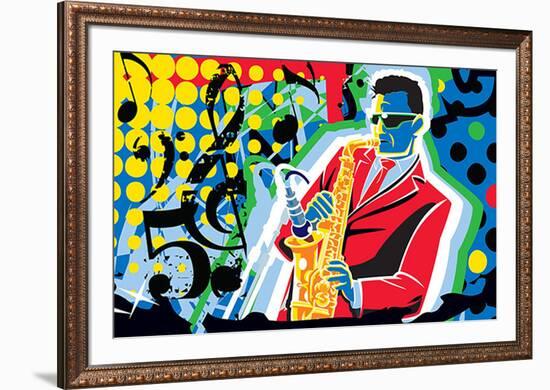 Music Go-Ray Lengele-Framed Art Print