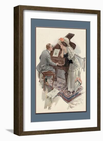 Music Hath Charms-Harrison Fisher-Framed Art Print