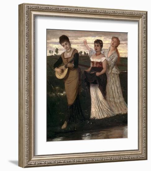 Music in the Fields-Arnold Bocklin-Framed Art Print