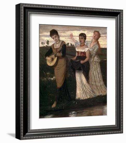 Music in the Fields-Arnold Bocklin-Framed Art Print