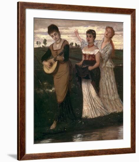 Music in the Fields-Arnold Bocklin-Framed Art Print