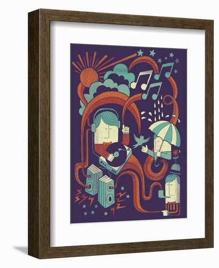 Music in the Rain-Dale Edwin Murray-Framed Giclee Print