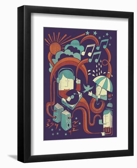 Music in the Rain-Dale Edwin Murray-Framed Giclee Print