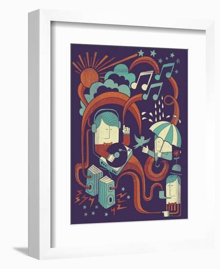 Music in the Rain-Dale Edwin Murray-Framed Giclee Print