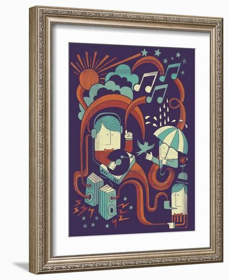 Music in the Rain-Dale Edwin Murray-Framed Giclee Print