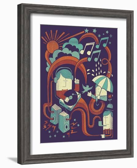 Music in the Rain-Dale Edwin Murray-Framed Giclee Print