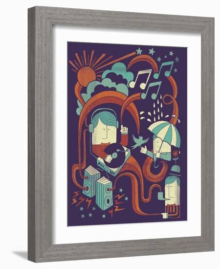 Music in the Rain-Dale Edwin Murray-Framed Giclee Print