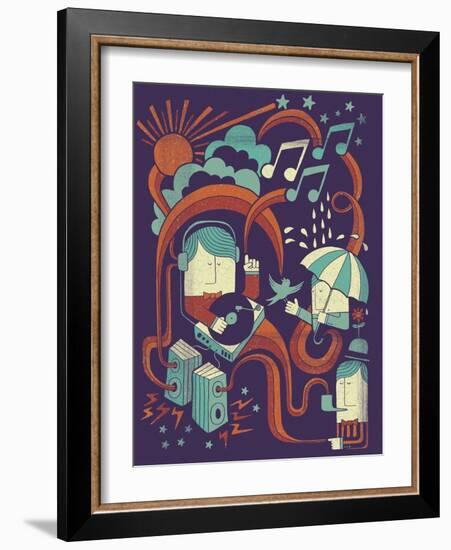 Music in the Rain-Dale Edwin Murray-Framed Giclee Print
