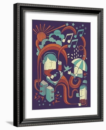 Music in the Rain-Dale Edwin Murray-Framed Giclee Print