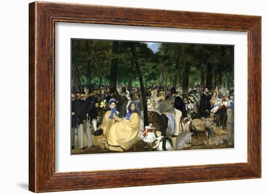 Music in the Tuileries, 1862-Edouard Manet-Framed Giclee Print