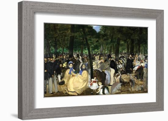 Music in the Tuileries, 1862-Edouard Manet-Framed Giclee Print