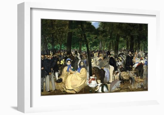 Music in the Tuileries, 1862-Edouard Manet-Framed Giclee Print