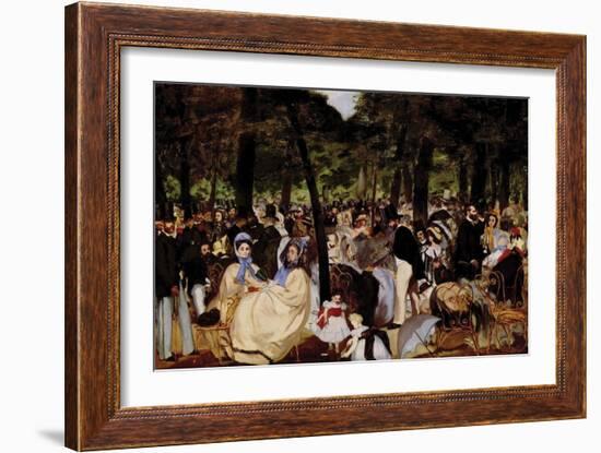 Music in Tuilerie Garden-Edouard Manet-Framed Art Print