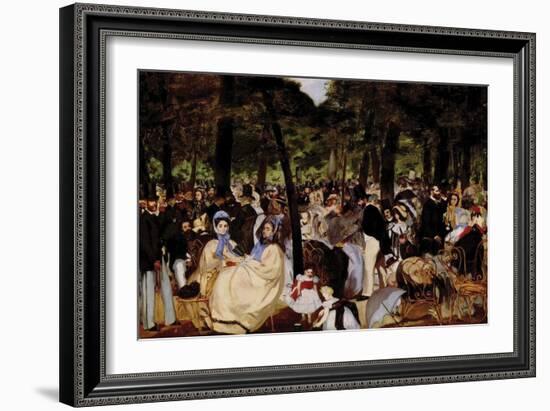 Music in Tuilerie Garden-Edouard Manet-Framed Art Print