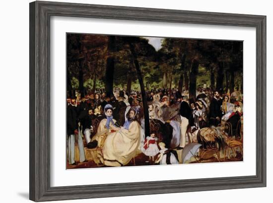 Music In Tuilerie Garden-Edouard Manet-Framed Art Print