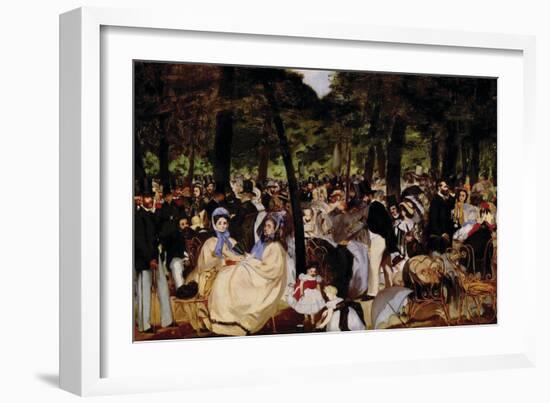 Music In Tuilerie Garden-Edouard Manet-Framed Art Print