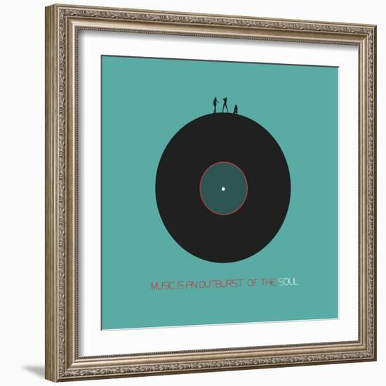 Music Is An Outburst Of The Soul-NaxArt-Framed Premium Giclee Print