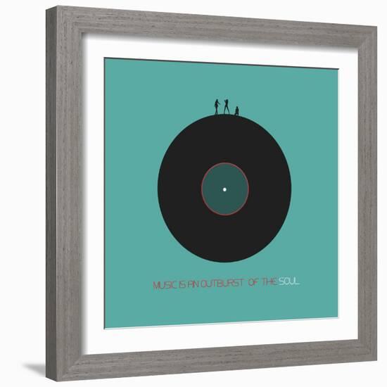 Music Is An Outburst Of The Soul-NaxArt-Framed Premium Giclee Print