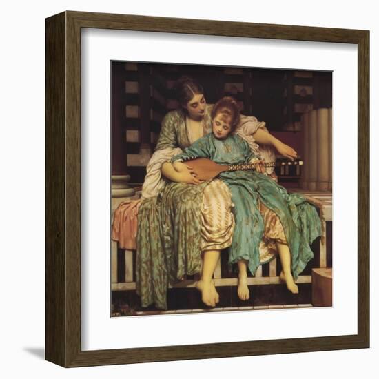 Music Lesson-Frederick Leighton-Framed Art Print