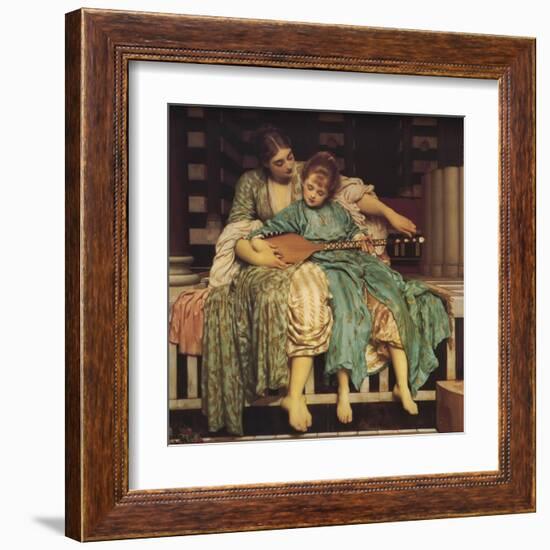 Music Lesson-Frederick Leighton-Framed Art Print