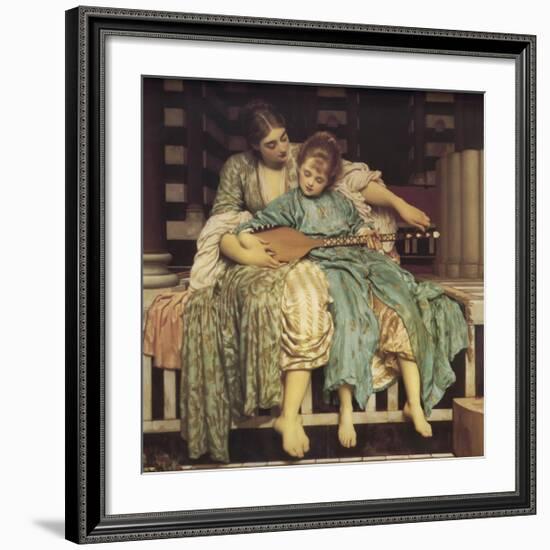 Music Lesson-Frederick Leighton-Framed Giclee Print