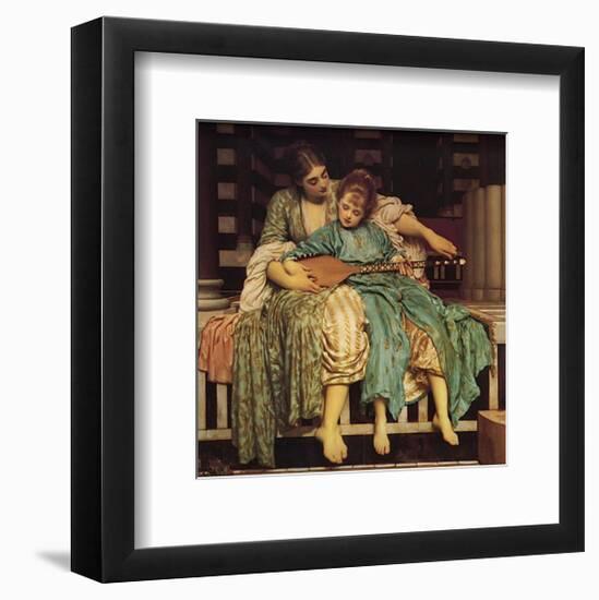 Music Lesson-Frederick Leighton-Framed Art Print