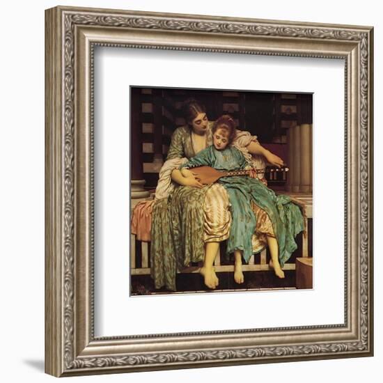 Music Lesson-Frederick Leighton-Framed Art Print