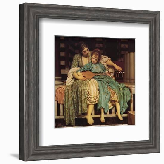 Music Lesson-Frederick Leighton-Framed Art Print