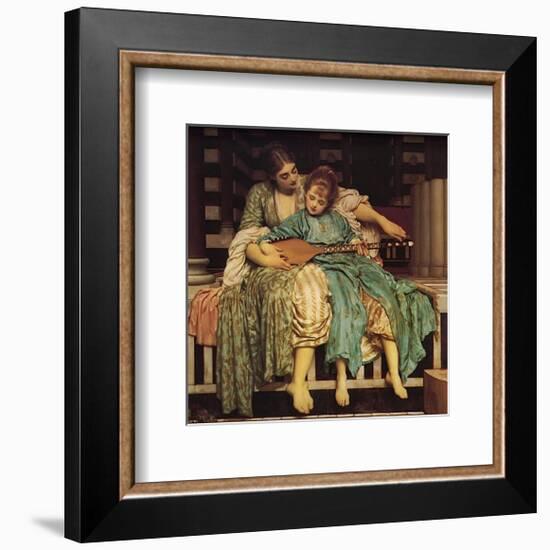 Music Lesson-Frederick Leighton-Framed Art Print