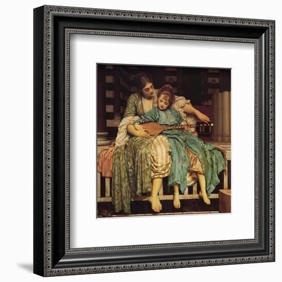 Music Lesson-Frederick Leighton-Framed Art Print