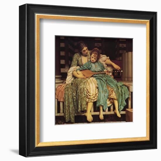 Music Lesson-Frederick Leighton-Framed Art Print