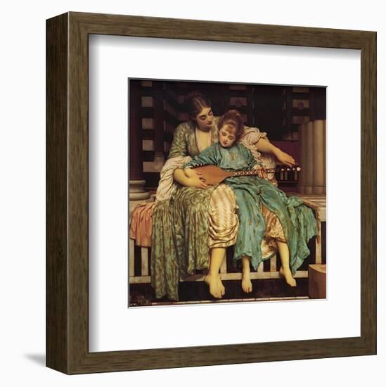 Music Lesson-Frederick Leighton-Framed Art Print