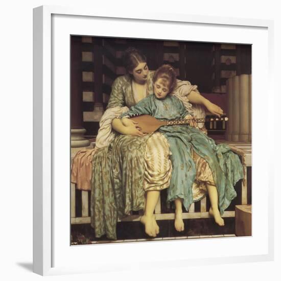 Music Lesson-Frederic Leighton-Framed Art Print