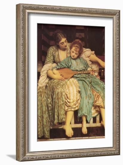 Music Lesson-Frederick Leighton-Framed Art Print