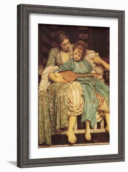 Music Lesson-Frederick Leighton-Framed Art Print