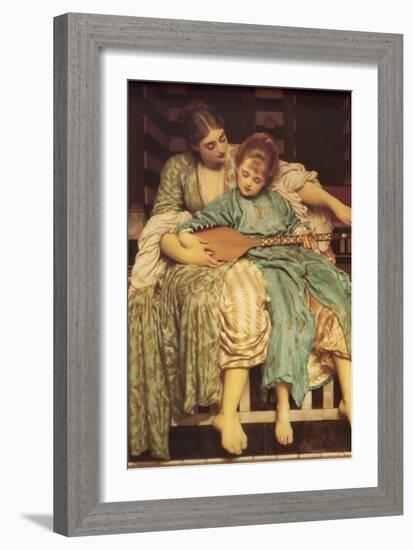 Music Lesson-Frederick Leighton-Framed Art Print