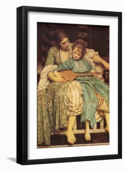 Music Lesson-Frederick Leighton-Framed Art Print