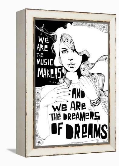 Music Maker-Manuel Rebollo-Framed Stretched Canvas