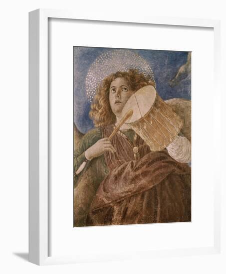Music Making Angel with Drum-Melozzo da Forlí-Framed Giclee Print