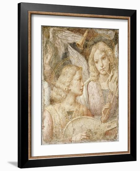 Music-Making Angels, a Fragment-Bernardino Luini-Framed Giclee Print