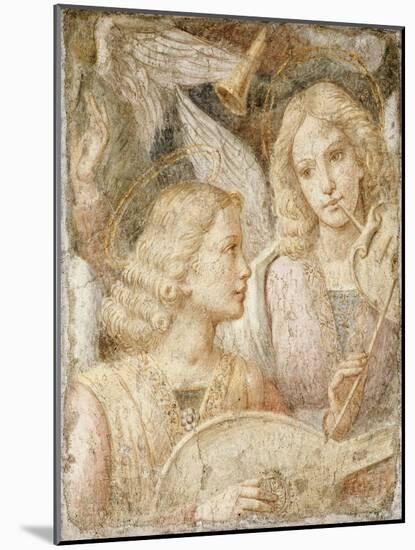 Music-Making Angels, a Fragment-Bernardino Luini-Mounted Giclee Print