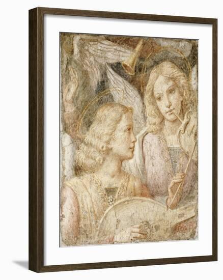 Music-Making Angels, a Fragment-Bernardino Luini-Framed Giclee Print