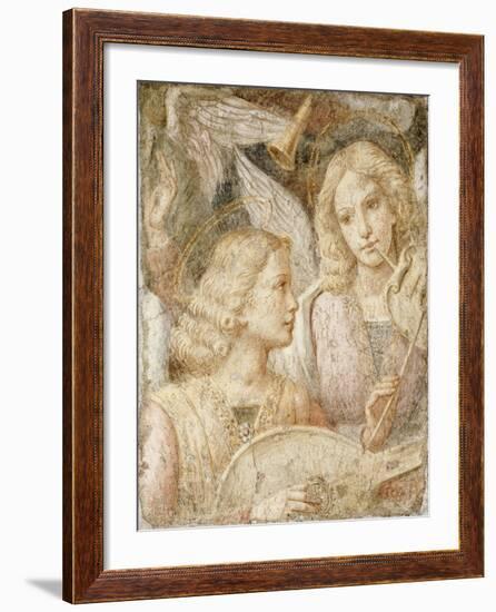 Music-Making Angels, a Fragment-Bernardino Luini-Framed Giclee Print